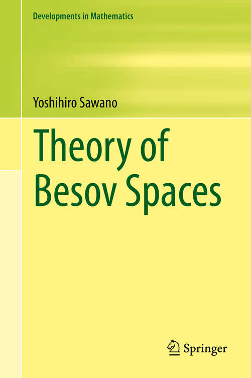 Book cover of Theory of Besov Spaces (1st ed. 2018) (Developments in Mathematics #56)