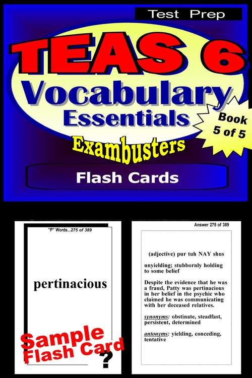 Book cover of TEAS 6 Test Prep Flash Cards: Vocabulary Essentials (Exambusters TEAS 6 Workbook: 5 of 5)