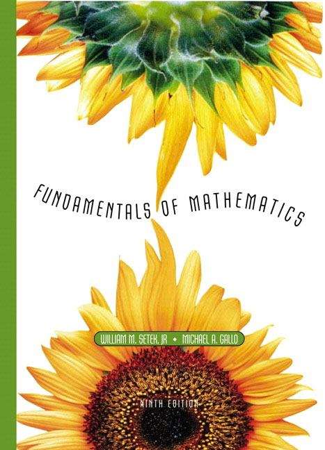 Book cover of Fundamentals of Mathematics (Ninth Edition)
