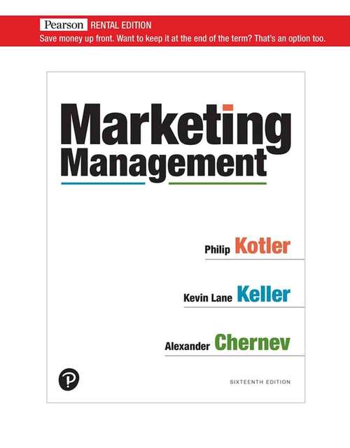 Book cover of Marketing Management (Sixteenth Edition)