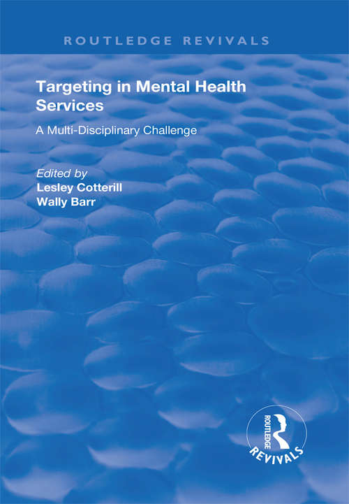 Book cover of Targeting in Mental Health Services: A Multi-disciplinary Challenge