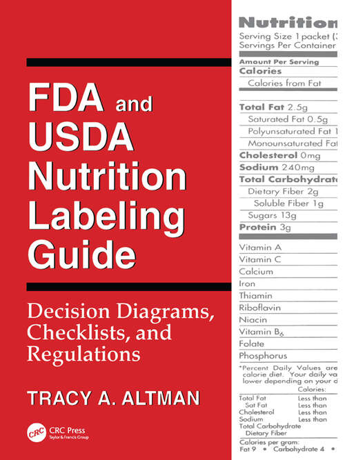 Book cover of FDA and USDA Nutrition Labeling Guide: Decision Diagrams, Check