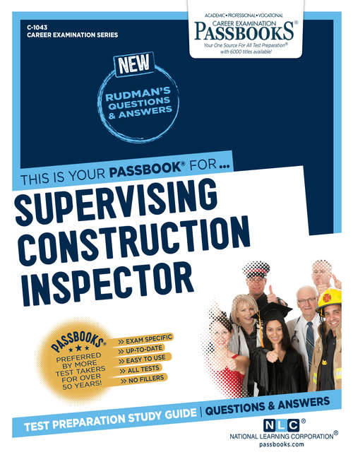 Book cover of Supervising Construction Inspector: Passbooks Study Guide (Career Examination Series)