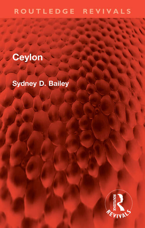 Book cover of Ceylon (Routledge Revivals)