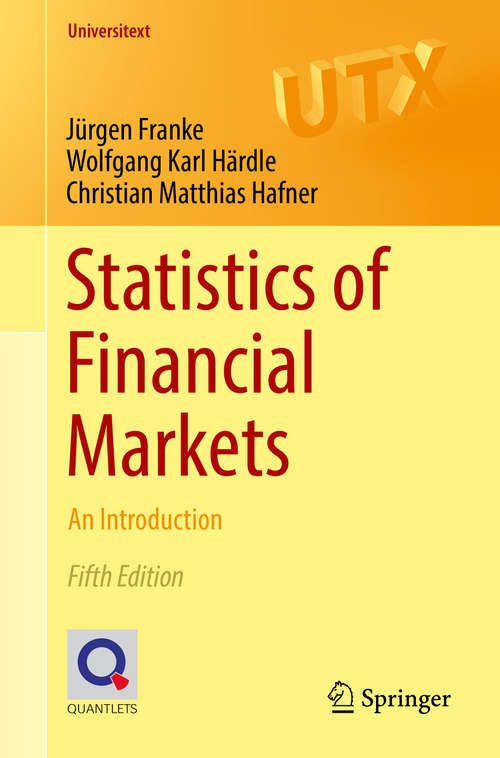 Book cover of Statistics of Financial Markets: An Introduction (5th ed. 2019) (Universitext)