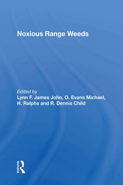 Book cover of Noxious Range Weeds