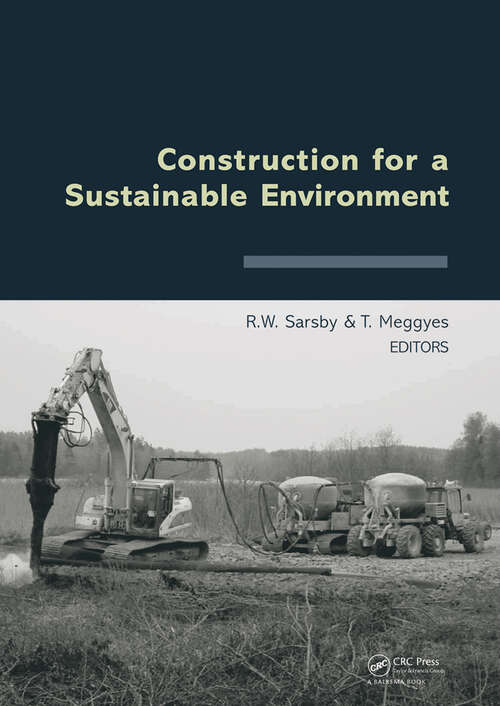 Book cover of Construction for a Sustainable Environment