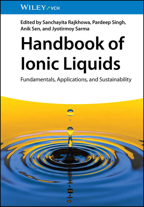 Book cover of Handbook of Ionic Liquids: Fundamentals, Applications and Sustainability