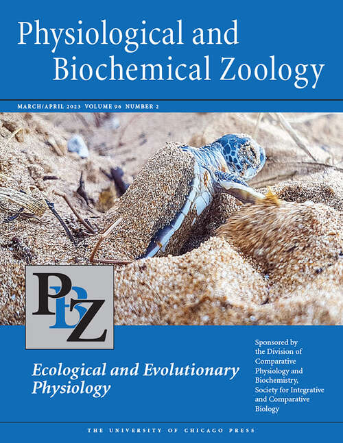 Book cover of Physiological and Biochemical Zoology, volume 96 number 2 (March/April 2023)