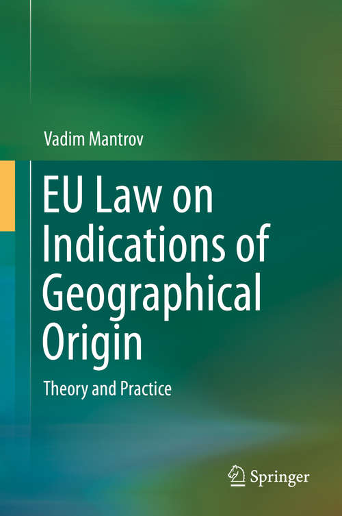 Book cover of EU Law on Indications of Geographical Origin