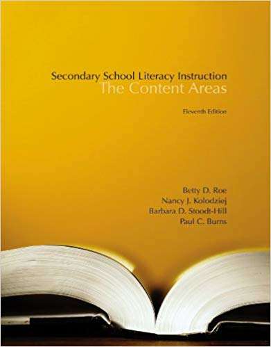 Book cover of Secondary School Literacy Instruction (Eleventh Edition)