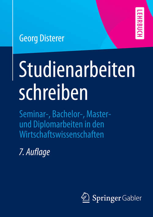 Book cover of Studienarbeiten schreiben