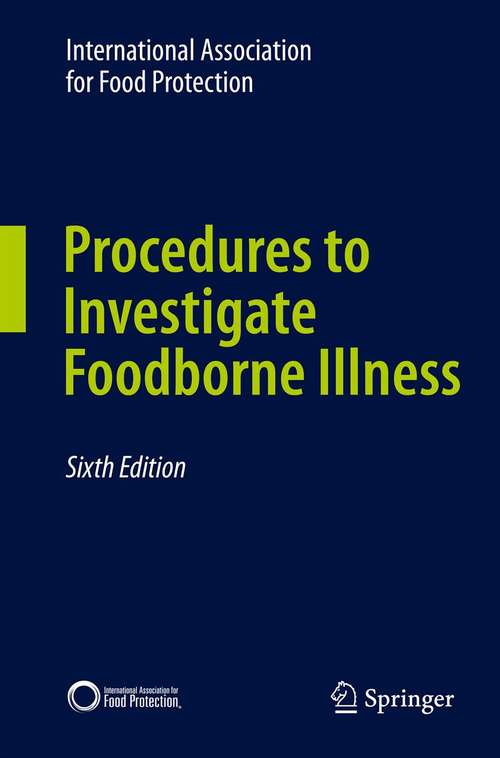 Book cover of Procedures to Investigate Foodborne Illness