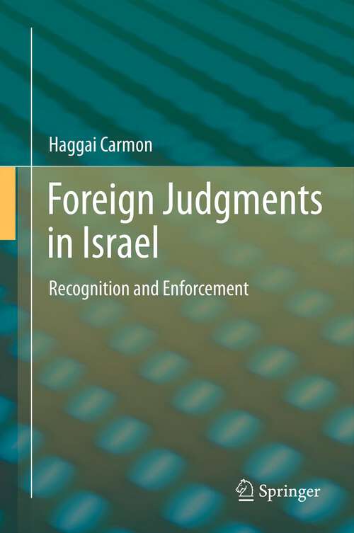 Book cover of Foreign Judgments in Israel