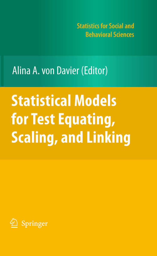 Book cover of Statistical Models for Test Equating, Scaling, and Linking