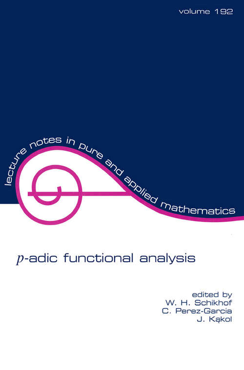 Book cover of p-adic Functional Analysis