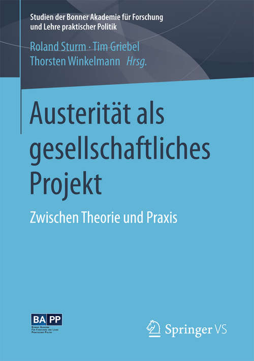 Book cover of Austerität als gesellschaftliches Projekt