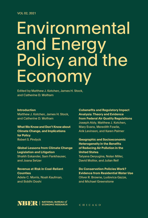 Book cover of Environmental and Energy Policy and the Economy: Volume 2 (NBER-Environmental and Energy Policy and the Economy #2)
