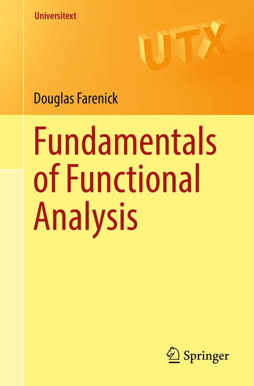 Book cover of Fundamentals of Functional Analysis