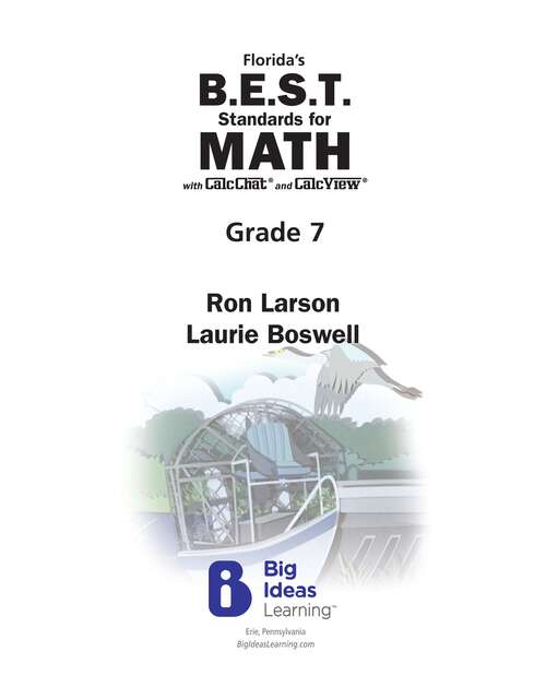 Book cover of Florida’s B.E.S.T. Standards for MATH 2023 Grade 7