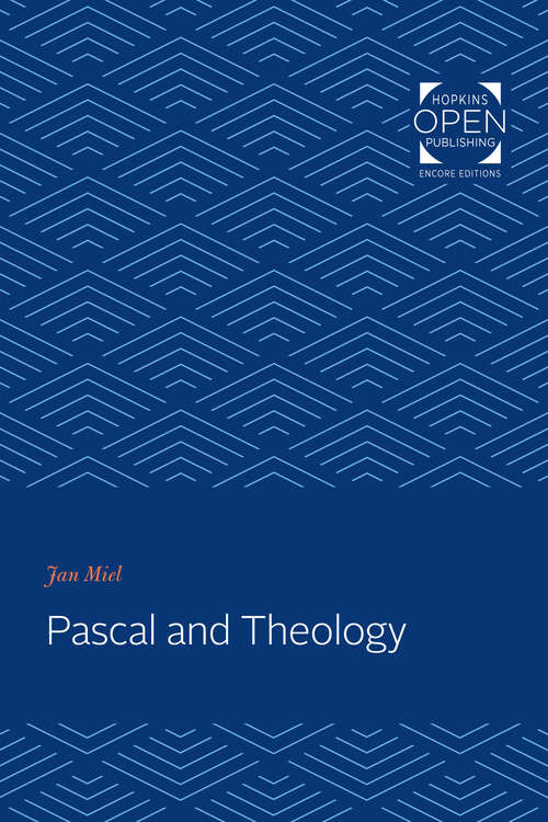 Book cover of Pascal and Theology