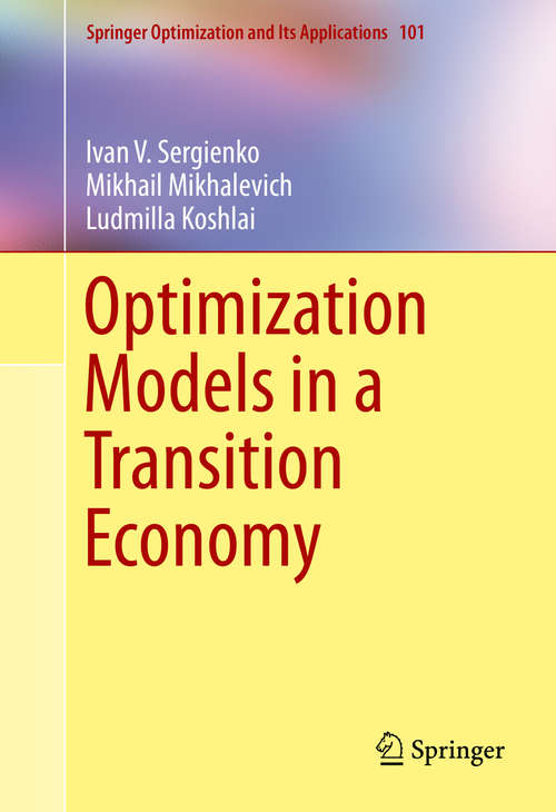 Book cover of Optimization Models in a Transition Economy