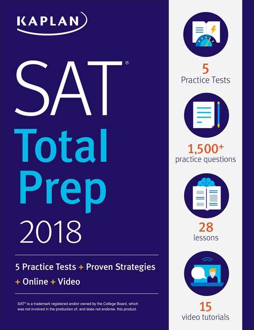 Book cover of SAT: 5 Practice Tests + Proven Strategies + Online + Video