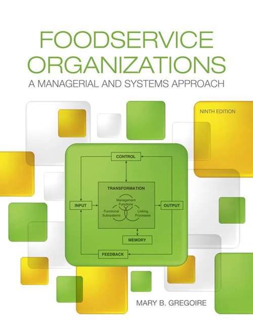 Book cover of Foodservice Organizations: A Managerial And Systems Approach (9)
