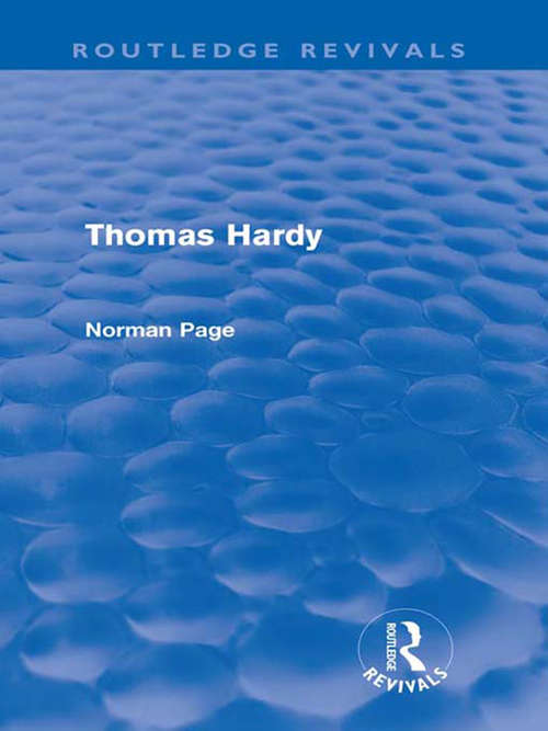 Book cover of Thomas Hardy: The Novels (Routledge Revivals)