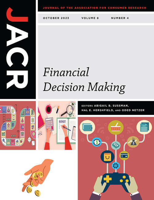 Book cover of Journal of the Association for Consumer Research, volume 8 number 4 (October 2023)