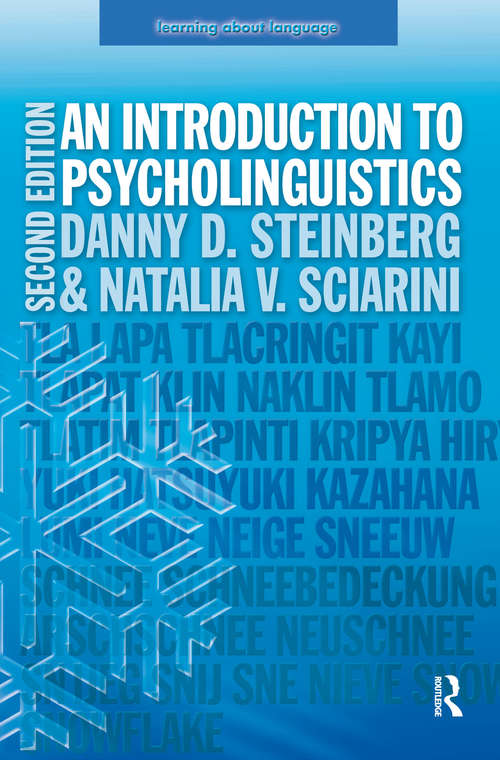 Book cover of An Introduction to Psycholinguistics (2) (Learning about Language)