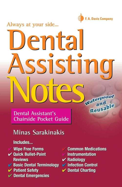 Book cover of Dental Assisting Notes: Dental Assistant's Chairside Pocket Guide