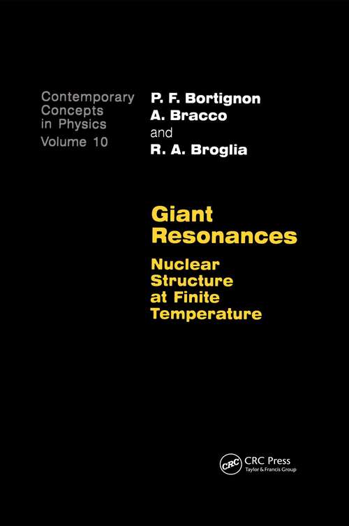 Book cover of Giant Resonances