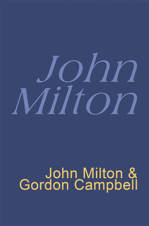 Book cover of John Milton: Everyman's Poetry (Everyman Poetry Ser.: No. 2)
