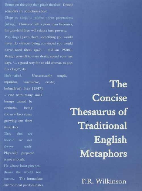 Book cover of Concise Thesaurus of Traditional English Metaphors