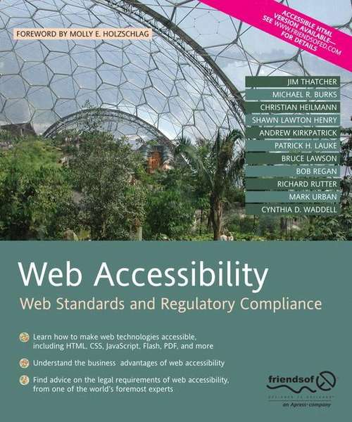 Book cover of Web Accessibility: Web Standards and Regulatory Compliance