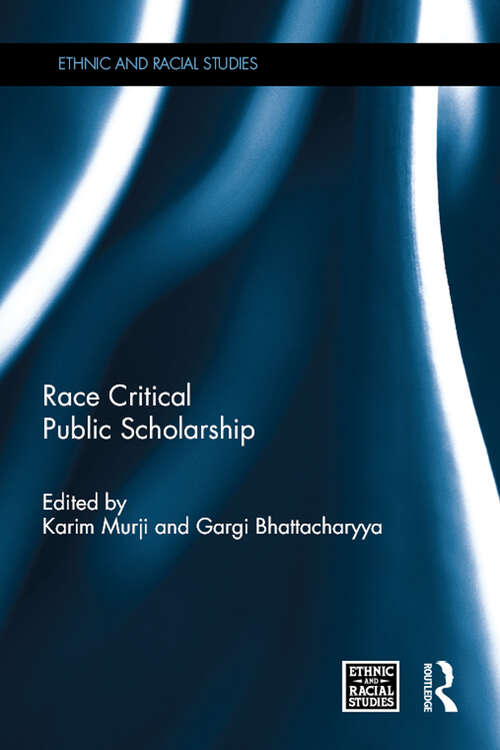 Book cover of Race Critical Public Scholarship