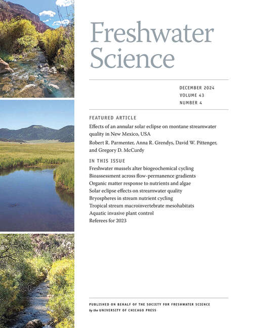 Book cover of Freshwater Science, volume 43 number 4 (December 2024)