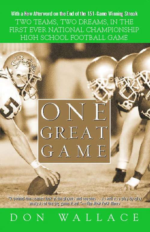 Book cover of One Great Game