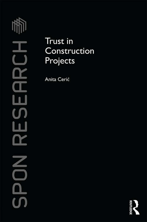 Book cover of Trust in Construction Projects (Spon Research)