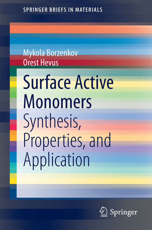 Book cover of Surface Active Monomers