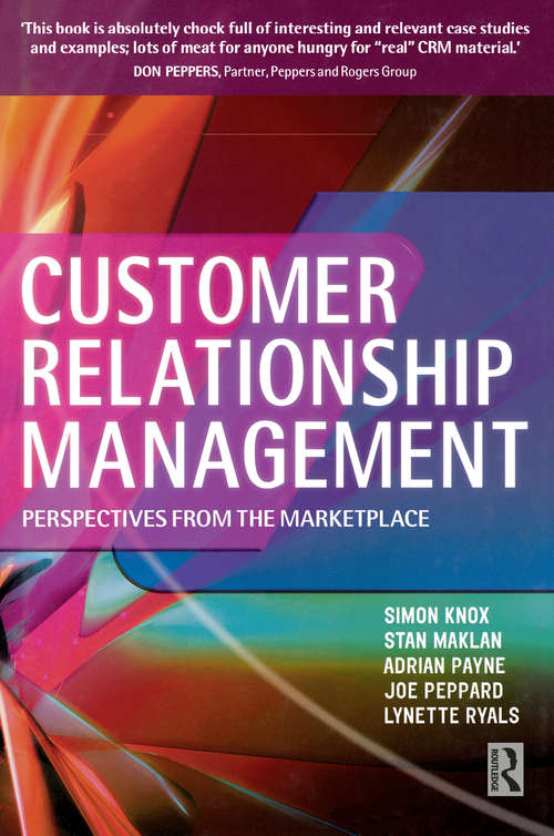 Book cover of Customer Relationship Management: Concepts And Technologies (4)