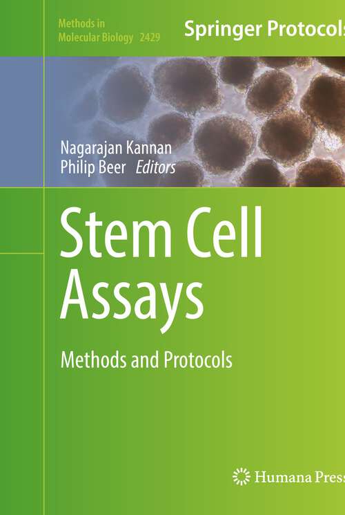 Book cover of Stem Cell Assays: Methods and Protocols (1st ed. 2022) (Methods in Molecular Biology #2429)