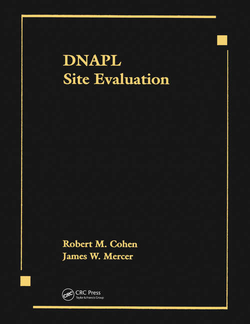 Book cover of DNAPL Site Evaluation