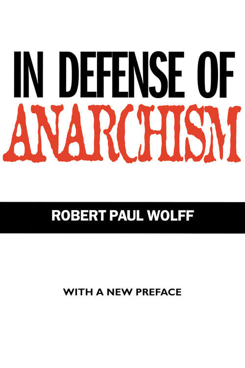 Book cover of In Defense of Anarchism