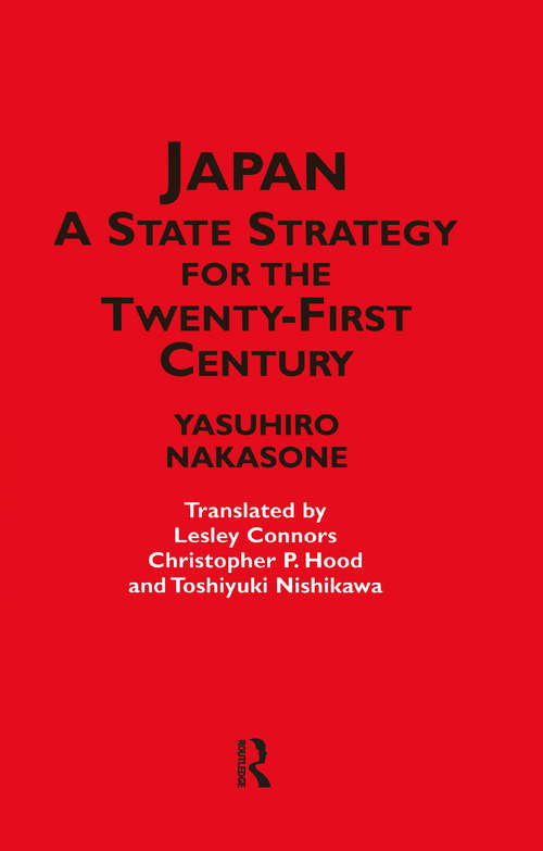 Book cover of Japan - A State Strategy for the Twenty-First Century
