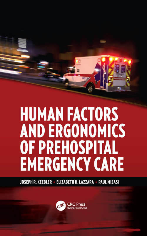 Book cover of Human Factors and Ergonomics of Prehospital Emergency Care