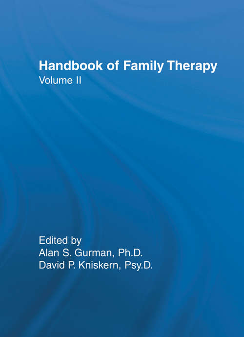 Book cover of Handbook Of Family Therapy