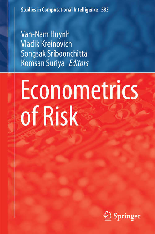 Book cover of Econometrics of Risk