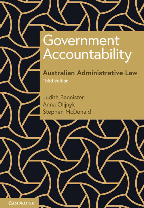 Book cover of Government Accountability: Australian Administrative Law